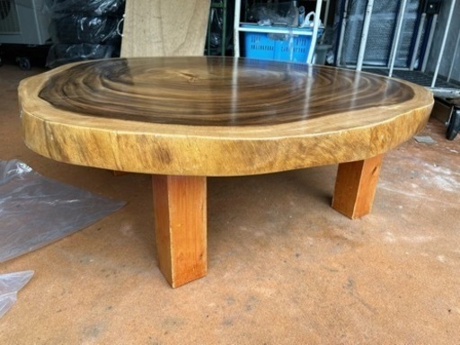 丸太1枚板テーブル　厚み7cm