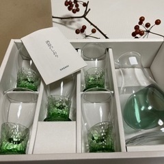 【お取引成立】【新品未使用】カラフェ&グラスセット（佐々木クリスタル）