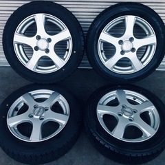 冬タイヤ 155/65R14 軽自動車用アルミ付きスタッドレス 4本組