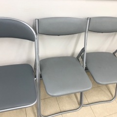至急！中古 会議用 パイプ椅子 1脚 グレー