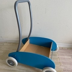 【IKEA /イケア】EKORRE：手押し車　LILLABO：木製働く車　セットの画像