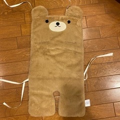 未使用　くまさんのベビーカーシートカバー　モコモコ毛布暖か