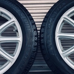 冬タイヤ 195/55R15 プリウス等用アルミ付きスタッドレス バリ山4本組の画像