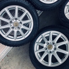 冬タイヤ 195/55R15 プリウス等用アルミ付きスタッドレス バリ山4本組の画像