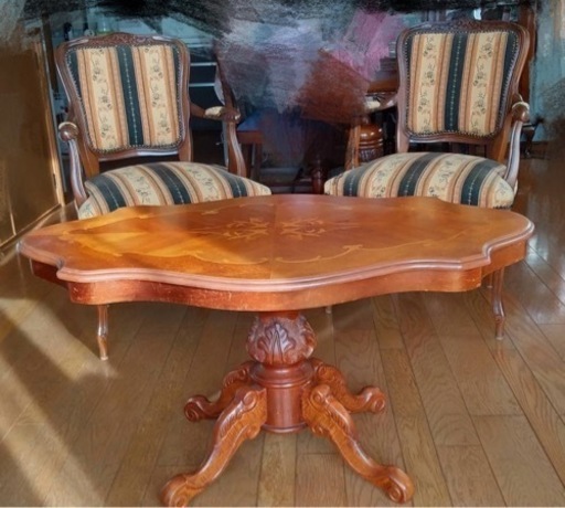 アンティーク　チェア　テーブルセット　徳田家具　イタリア製