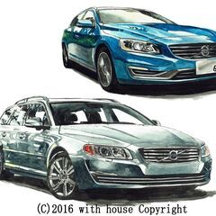 GC-181 ボルボV60/V70 限定版画 直筆サイン有 額装...
