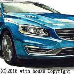 GC-183 ボルボV60 限定版画 直筆サイン有 額装済 作家...