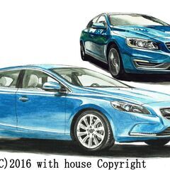 GC-185 ボルボV40/V60 限定版画 直筆サイン有 額装...