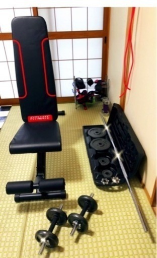 トレーニングベンチ、ダンベル50kgセット