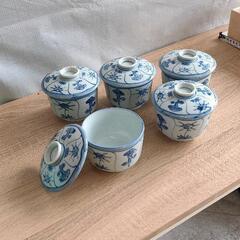 1202-016 湯呑み 蓋付き 5個セット