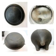 ☆T2299☆ あじろ 鉄茶釜　濃茶色の画像