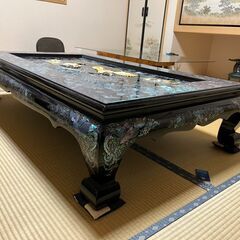 お相手見つかりました】韓国螺鈿 大型座卓