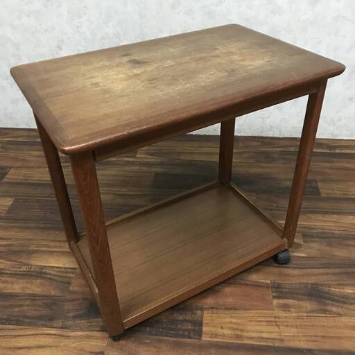 🔷🔶🔷〇pa2/58 ワゴン チーク材 W63.5×D41×H61.7cm キャスター付 2段