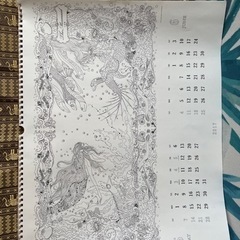 おとぎ話のぬり絵カレンダーの画像
