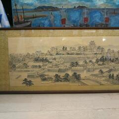 福山城絵画、久松城青景  耕三写福山城絵画  の画像