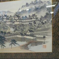 福山城絵画、久松城青景  耕三写福山城絵画  の画像