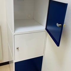 【処分5,000円】定価46500円　3個セット・スタッキング キューブロッカー組み合わせロッカー 幅400×奥行き450×高さ350mmの画像
