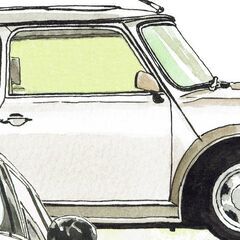 GC-192ミニクーパー限定版画 直筆サイン有 額装済●作家 平右ヱ門 Rover - GC-1950ミニ クーパー限定版画サイン額装作家平右ヱ門の