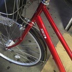 【成約済】27インチ　自転車　赤