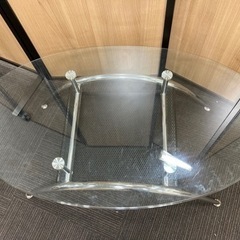 【中古品】M52 ニトリ ガラステーブル ローテーブルの画像