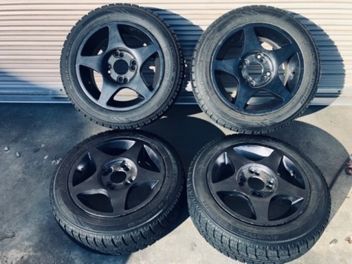 冬タイヤ  155/65R13 便利なマルチホイール軽自動車サニトラ等用付スタッドレスバリ山4本組