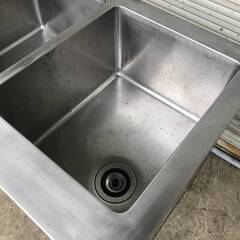 🔷🔶🔷pa2/1 業務用　2槽シンク　ステンレス　W900×D600×H850mm　中古　厨房　二槽　シンク　流し台　厨房機器🔷🔶🔷の画像