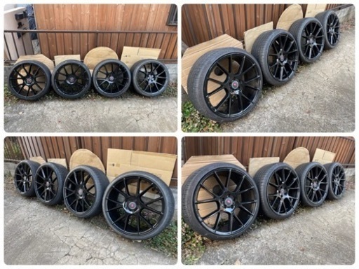 インフォージド iFG23 19×8.5J  タイヤ、ホイール、ダウンサスのセット。中古品。