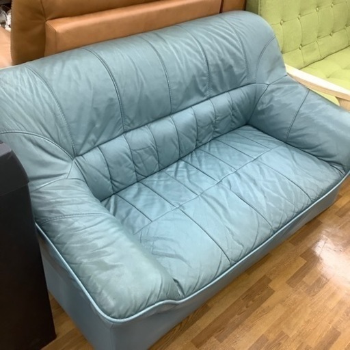 2人掛けソファー グリーン