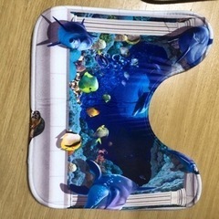 トイレ、バスマット&シャワーカーテン4点セット✨値下げしました。の画像