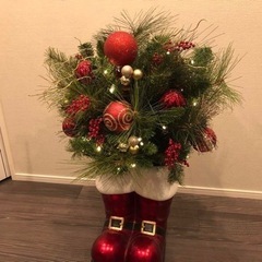サンタブーツ　クリスマスアレジメント