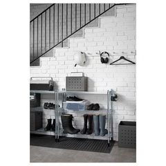 【美品・急募】ikea OMAR オマル シルバー スチールラック 2つセットの画像