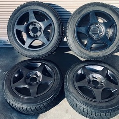 冬タイヤ 155/65R13 軽自動車旧車用アルミ付スタッドレス バリ山4本組