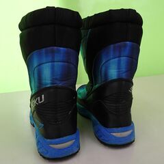 【お渡し先決定】子供用　瞬足(SYUNSOKU)　ウィンターブーツ　（24.0cm、ブルー）の画像