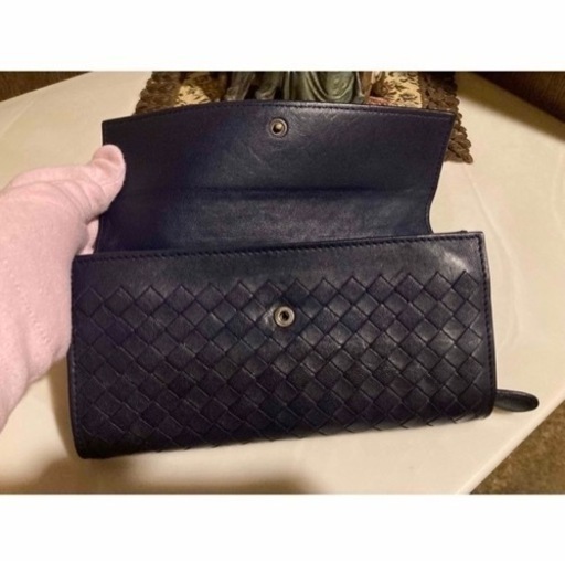 美品☆BOTTEGA 販売済み VENETA ☆イントレチャート ラウンドzip長財布