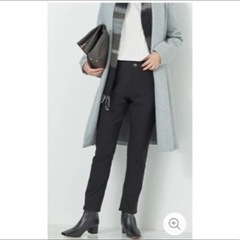 新品☆ 上品シルエットで暖かい楽ちんパンツ 【裏起毛】レーヨン混...