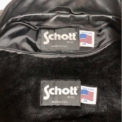 新型schott641 サイズ38 ライダースジャケット インナー付き