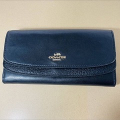 COACH コーチ ダブルフラップウォレット 長財布 レザー BLK