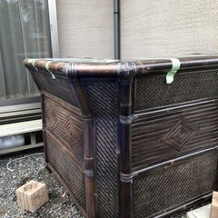アジアン調のL型カウンターテーブル台【希少品】の画像