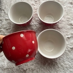 水玉茶碗4個セットの画像