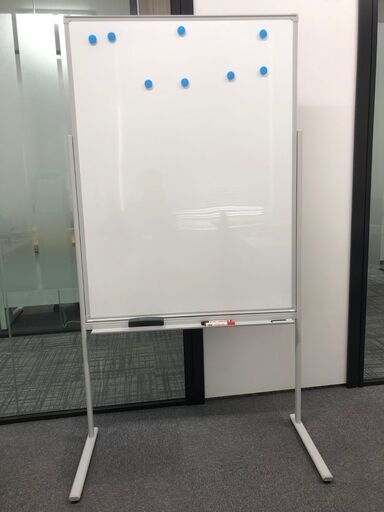 ホワイトボード　幅90cmｘ高さ170cm（白板高さ120cm）