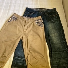 メンズ２本セットチノパンウエスト79股下81&デニムX L