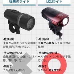 自転車ライト  テールランプ付きの画像