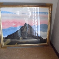 絵画　風景画　大型　F15　　額縁付き　油絵　H .Iiyama...