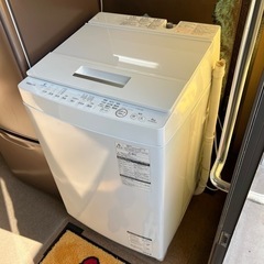 美品 2019年製 東芝 ザブーン 洗濯8.0㎏ 全自動洗濯機 ウルトラファインバブル洗浄搭載 省スペースタイプ AW-KS8D7