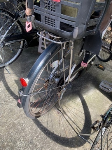 電動自転車、バッテリー、充電器3点　後輪タイヤパンク