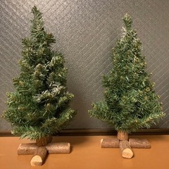 ベイクルーズディスプレー  クリスマスツリー ２本 ペアセット飾り付きの画像