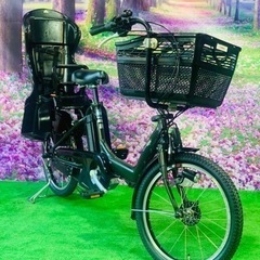 ❹ 4539子供乗せ電動自転車ヤマハ3人乗り新品20インチ良好バ...