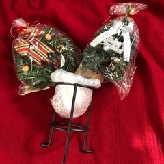 【新品】クリスマス飾り（シルバーリボン）