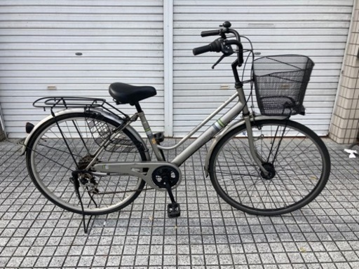 【27インチ自転車】6段変速　LEDオートライト付　前かご新品❗️若林自転車　膳所店　SALE中❗️