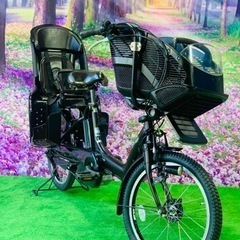 ➃ 4514子供乗せ電動自転車ヤマハ3人乗り新品20インチ良好バッテリー